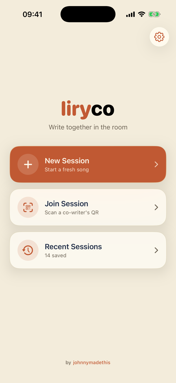 Liryco — start or join a session